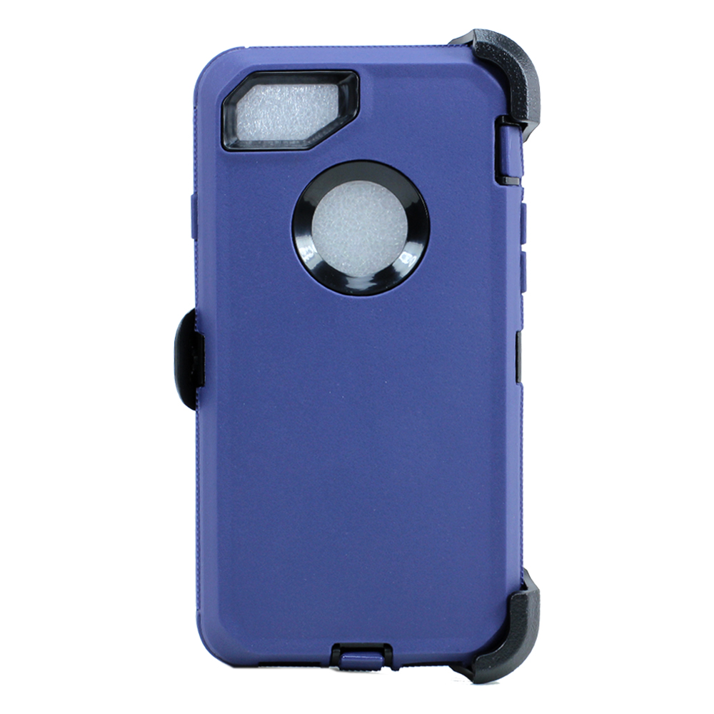 iPHONE 8 Plus / 7 Plus Premium Armor Robot Case with Clip (Blue-Black + Clip)